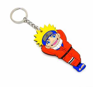 Arkanum Cute Naruto Anime Hokage Nine Tailed Fox With Hand On Head Keychain Key Chain