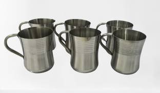 D S LIGHT WEIGH HEAVY QUALITY CUPS 6 PCS STAINLESS STEEL 150ML CAPACITY Stainless Steel Coffee Mug