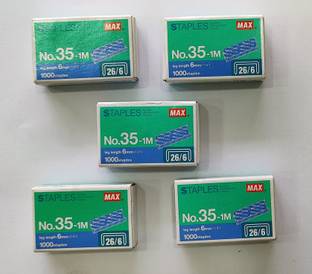 MAX Manual No. 35-1M Round Edge Staple Pin - Set of 5 Packets
