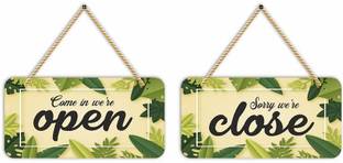 KREEPO Decorative Art Of Business Sign Come In We're Open And Sorry We're Close, Hanging Board For Bar, Restaurants, Cafes Pubs, Business Purpose (10inch x 5inch)