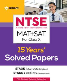 Ntse Mat + Sat 15 Years Solved Paper for Class 10 2022