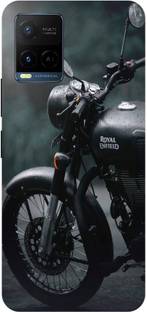 Bluvver Back Cover for Vivo Y33s, V2109, Printed Royal Enfield,Bullet Bike Back Cover