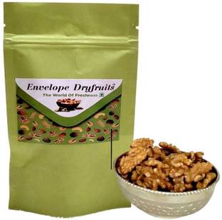 Envelope Dryfruits WALNUT GIRI 1 KG VACCUM PACKED ( PACK OF 2 X 500 GRAMS ) (QUARTER 4 PIECE KERNELS ) Walnuts