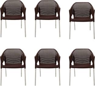 ITALICA Plasteel Arm Chair /Matte Finish Plastic Chair Set/ Dining Room, Bedroom/ Plastic Outdoor Chair