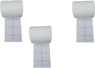 youlogic 38 mm X 38 mm, (White) Direct Thermal Barcode Labels (DT), Set of 3 Roll, 3000 Labels In Roll, No Need Carbon Ribbon, Labels/Roll for Desktop Printer TSC, Zebra, Citzen, WEP, Datamax, Thosiba, Sato etc. ) ,Paper Label Stickers,2’’up (Smooth White) dt Paper Label