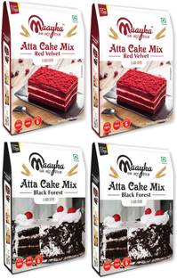 Maayka - Ek Atoot Rishta Atta Black Forest Cake Mix & Red Velvet Cake Mix 2-175G + 2-175G 700 g