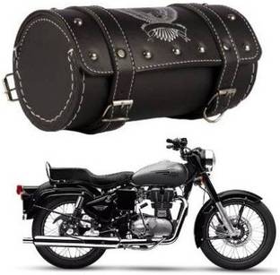 SRPHERE Saddle Bag Black Leather Motorbike Saddlebag