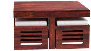 LOONART Solid Sheesham Wood Coffee Table For Living Room / Cafe / Hotel. Solid Wood Coffee Table