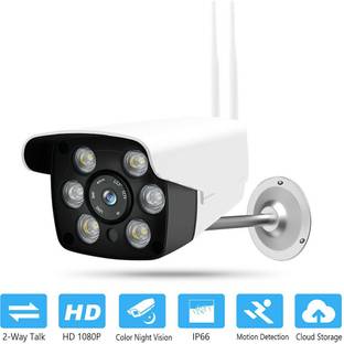 AVOIHS Wireless CCTV Bullet Camera IP66 Waterproof with Night Vision,2 Way Audio,Motion Detection Live View on Mobile App Only 2.4G WiFi Compatible Supports 64GB Micro SD Card (Not Included) Security Camera