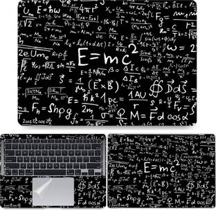 dzazner Fullbody 4 in 1 Precision Cut Laptop Skin Wrap (Top, Bottom, Around Keyboard, Trackpad Protector) Decal Vinyl Sticker Compatible for MacBook Pro 13 Inch, Model A1708 - Emc2 Black Self Adhesive Vinyl Laptop Skin Compatible for 13 inch