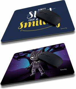 SMULY Printed Designer Anti Skid, Thick Non-Slip Rubber Base Mouse Pad COMBO PACK OF 2Compatible with Computer, Laptops, PC, Home & Office Mousepad HD Quality Non Slip Base Mousepad