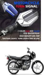 XZRTZ 101 LEDs Motorcycle Turn Signal Indicator Amber/White Double Colors Bike Turn Signal, Bright Bike Tail Light Front Rear Running Lights 4PCS XS2 Indicator Light Motorbike LED for Hero (12 V, 30 W)