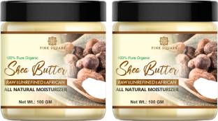 Pink Square 100% Pure Organic Shea Butter Combo Pack Of 2 100gm(200gm)