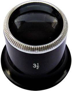 Scorpion Eye Glass Plastic With Silver Ring No. 3 1/2"