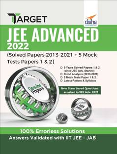 TARGET JEE Advanced 2022 (Solved Papers 2013 - 2021 & 5 Mock Tests Papers 1 & 2) 16th Edition