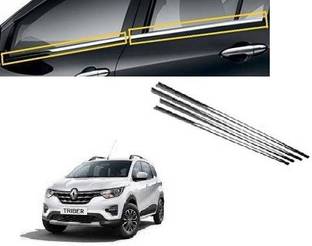 jagankirpa Renault Triber Lower Chrome Side Window Garnish Set of 4Pcs Chrome, Glossy Renault Triber RXE Side Garnish