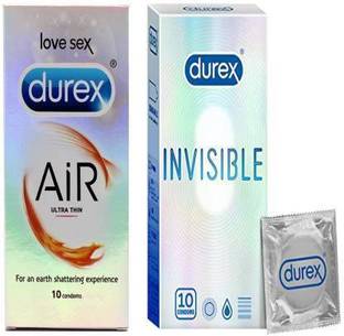 DUREX Air,Invisible Combo (Pack Of 2, 20 Sheets) Condom