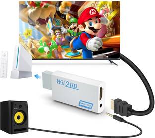 microware HDMI Adapter 0.02 m Wii to HDMI Converter Adapter with 3.5mm audio Wii2hdmi cable adapter for wii to HDTV Monitor