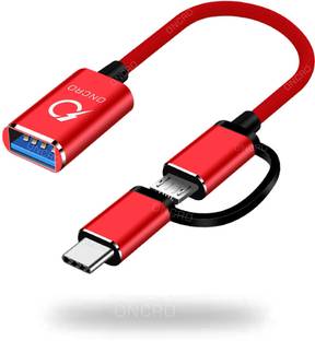 ONCRO USB Type C Cable 2 A 0.17 m 2in 1 otg pendrive to mobile connector type c otg adapter two in one phone otg cable otg for android micro usb adapter cable multi otg cable converter