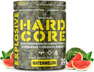 Hulk Nutrition HardCore Pre-Workout For Insane Explosive Energy With Creatine & Caffeinated Punch Sports Drink
