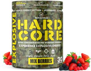 Hulk Nutrition HardCore Pre-Workout For Insane Explosive Energy With Creatine & Caffeinated Punch Sports Drink