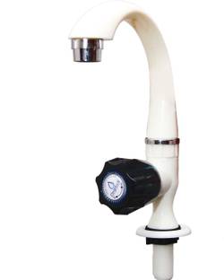 droptech Pvc Swan Neck Tap Crystal Black (With Foam Flow) For Kitchen/Bathroom Wash Basins Pillar Tap Faucet Pvc Swan neck Taps Pillar Tap Faucet