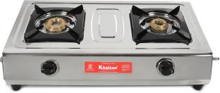 Khaitan 2 Burner MAXIMA ISI Approved Stainless Steel Manual Gas Stove