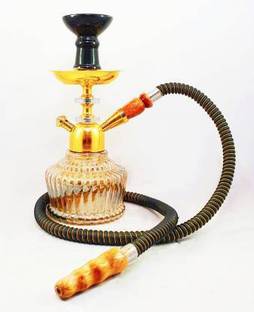 Appraise Home Impex QT HookahGolden 12 Inches 12 inch Glass Hookah