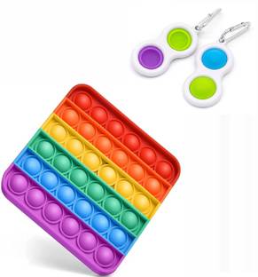 HIM TAX Pop it for Kids, Stress Relief for Adults, Different Shape Popper for Kids, Fidget Toy for Kids, Simple Dimple Fidget Toy for Boys and Girls-Multi Color