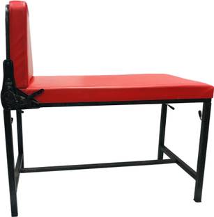 GOYALSON Massage Bed Made of Iron with Push Back System and Cushioned Back Seat (Red) Spa Massage Bed