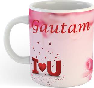 ADN21 All Day New Printed Premium I Love You Gautam Ceramic Coffee , Best Gift For Gautam etc. Ceramic Coffee Mug