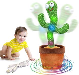 LIBRA Singing Cactus Toy with Mimicking Cactus Plush Electric Toys, Recording Repeating and Follow You Speak USB Rechargeable for Kids Funny, Home Decoration