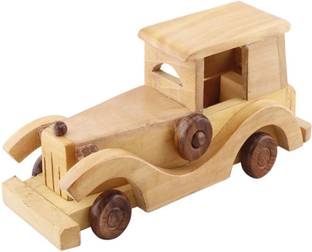 DESI KARIGAR Wooden Classical Vintage Roof Car Jeep Toy