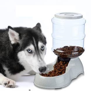 Evona Round Plastic Pet Bowl & Bottle