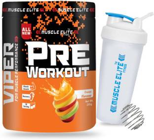 MUSCLE ELITE FITNESS Pre -Workout Supplement to Boost Your Energy & Performance With Sipper X1 BCAA