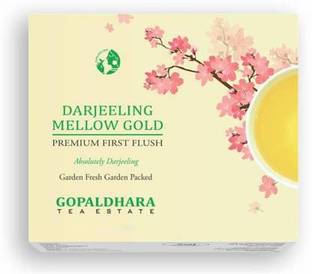 GOPALDHARA Premium First Flush Spring Mellow Gold Tea (200 Grams Paper Box) - Special FTGFOP1 Darjeeling Tea Unflavoured Oolong Tea Box