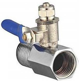 GE FILTRATION Inlet Coupling + Valve/Connector Ro/Uv/Water Filter Purifier 1/4" Size (D.V.Set), Rust Free, Long life, (Brass Inlet Valve & Handle)Pack of 1 pc Solid Filter Cartridge