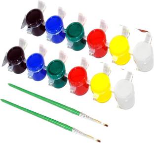 lookat 6 Shade Water Colours, Tempra Colours, Paint with Brush for Kids Drawing Set 2 With Two Brush