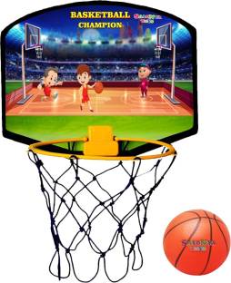 SALONYA TOYS Basket ball kit for kids playing indoor basket ball hanging board with ball Basketball Ring