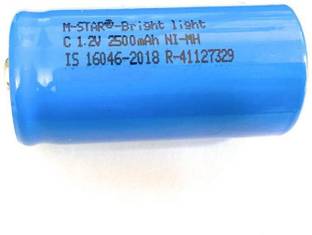DHRUV-PRO 1.2v 2500mAh Brite Lite Ni-MH Rechargeable  For- Toys, Torch or Other device SIZE-2.5x4.8 CM  Battery