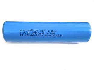 DHRUV-PRO 2.4v 2500mAh Brite Lite NI-MH C Rechargeable  For- Torch, Cordless Phones, Small DRONES, GPS Or Other Device SIZE-2.5X9.5 CM  Battery