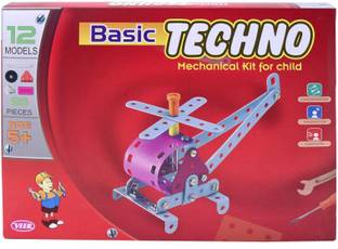 Olympia GAMES AND TOYS Basic Techno Mechanical Engineering Educational Toy Kit Constructive Building Blocks and Models Construction Set for Kids Both Boys and Girls (Age 5 to 12, Multicolor)