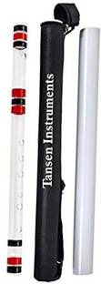 Tansen Instruments Acrylic (Transparent ) C Sharp Medium Professional Flute, 18.5 inches with Free Carry Bag Fiber Glass Flute
