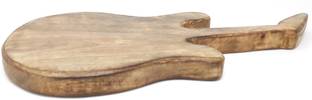 DESI KARIGAR Wooden Kitchen Slicing Cutting Chopping Board Guitar Shape Big Kitchen Tool Set
