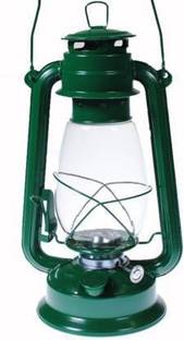 Happy Traders Lalten Green, Clear Metal Hanging Lantern