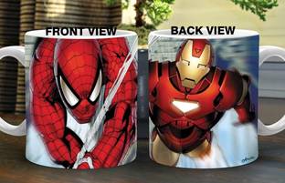 Avavia "SpiderMan IronMan"Best Gift for Kids|Friends|Brother|Boys|Printed Ceramic Coffee Mug