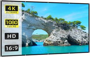 Moiz 110 inch Projector Screen,4K HD 16:9 Portable Video Foldable Anti-Crease Indoor Outdoor Screen for Home, Office, Classroom (96" Inch (W) x 54" Inch (H)) (Width 243.84 cm x 149.86 cm Height) Projector Screen (Width 243 cm x 149 cm Height)