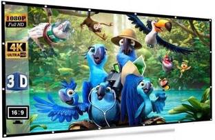 Moiz 65 inch Projector Screen,4K HD 16:9 Portable Video Screen Foldable Anti-Crease Indoor Outdoor for Home, Office, Classroom (56.5" Inch (W) x 31.75" Inch (H)) (Width 144.78 cm x 81.28 cm Height) Projector Screen (Width 144 cm x 81 cm Height)