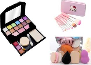 VARBAX 5024 Color Icon Makeup Kit For Girls + 7 Pcs Makeup Brush Set + ProTya Beauty Blender Puff