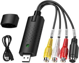 microware  TV-out Cable USB Audio Video Converter, VHS to Digital Converter, Video Capture Card Digitize from Analog Video VCR VHS DVD, for Windows 7 8 10